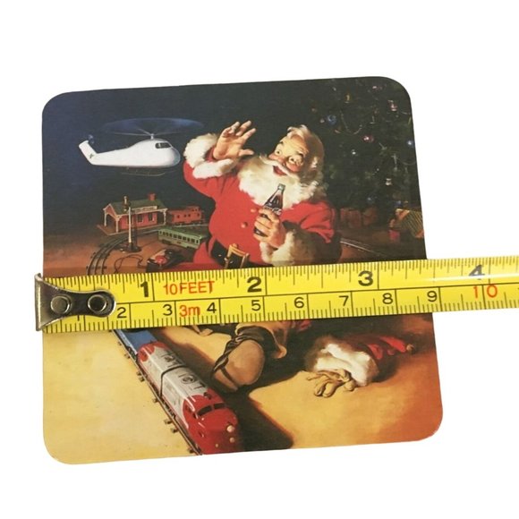 Vintage 1999 Set of 4 Coca Cola Santa Holiday Christmas Coasters - Picture 9 of 9